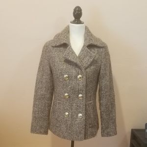 Calvin Klein Brown Tweed Jacket/Coat